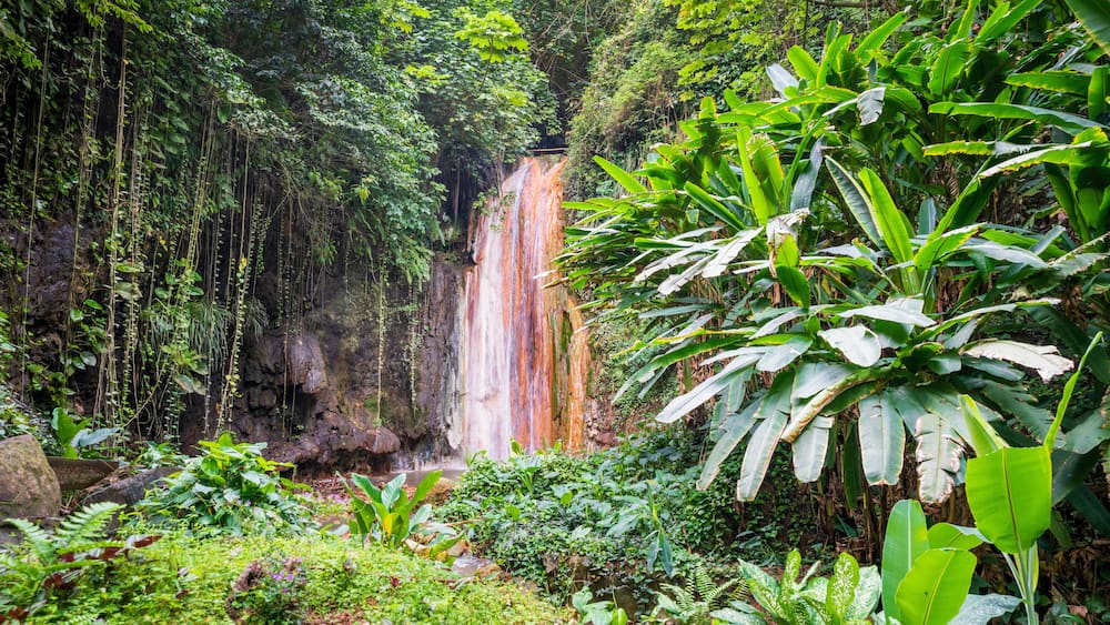 Waterfall .Soufriere, Saint Lucia, .West Indies, Eastern Caribbean