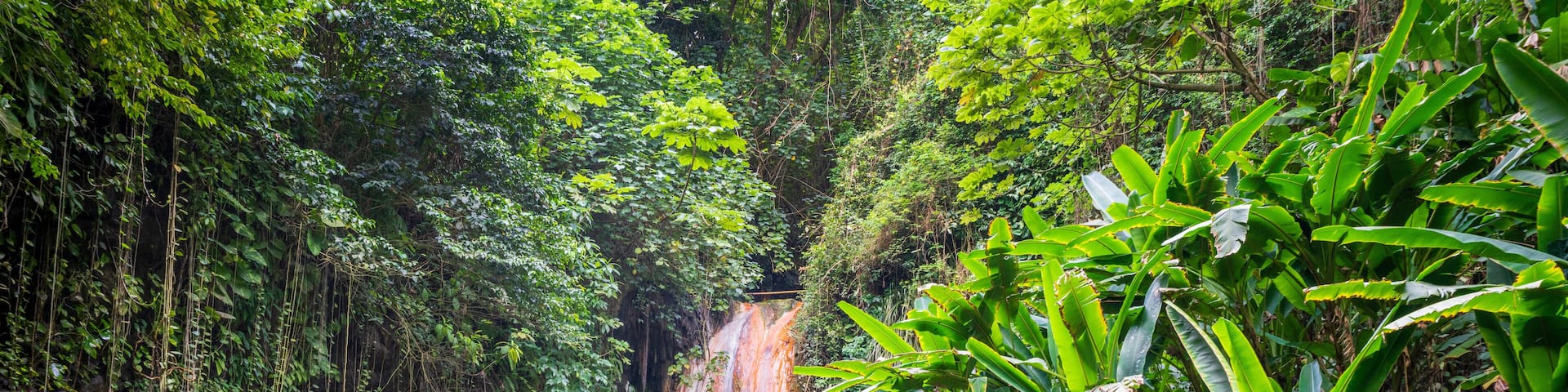 Waterfall .Soufriere, Saint Lucia, .West Indies, Eastern Caribbean