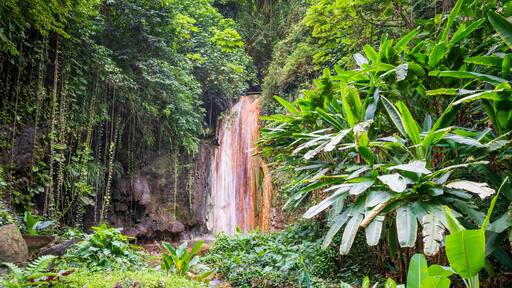 Waterfall .Soufriere, Saint Lucia, .West Indies, Eastern Caribbean