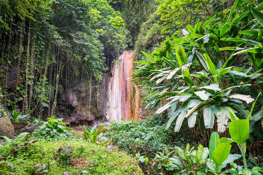 Waterfall .Soufriere, Saint Lucia, .West Indies, Eastern Caribbean