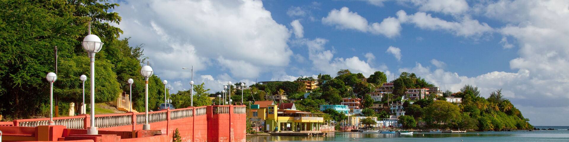The Punta Santiago waterfront, Puerto Rico, Caribbean.