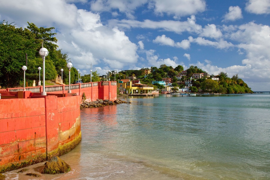 The Punta Santiago waterfront, Puerto Rico, Caribbean.