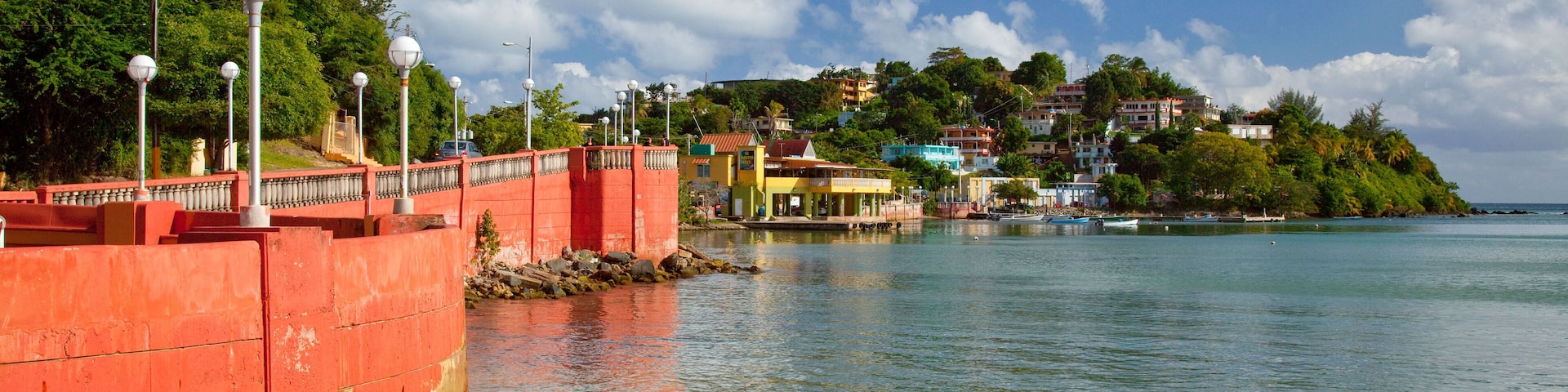 The Punta Santiago waterfront, Puerto Rico, Caribbean.