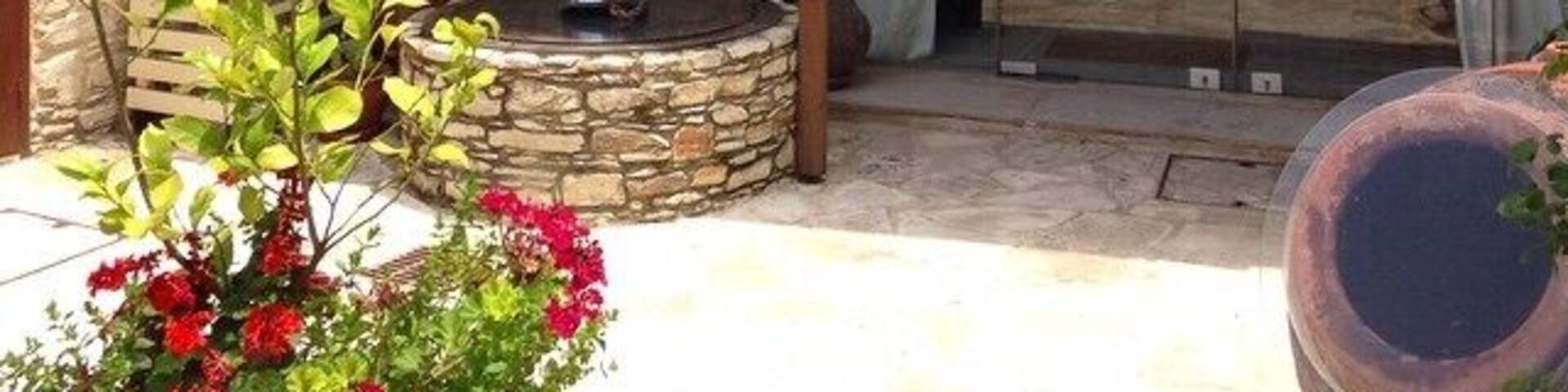 Staying at the loveliest retreat in Vavla. The perfect blend of rustic and modern elements. #Cyprus #vavla #island #village #greek