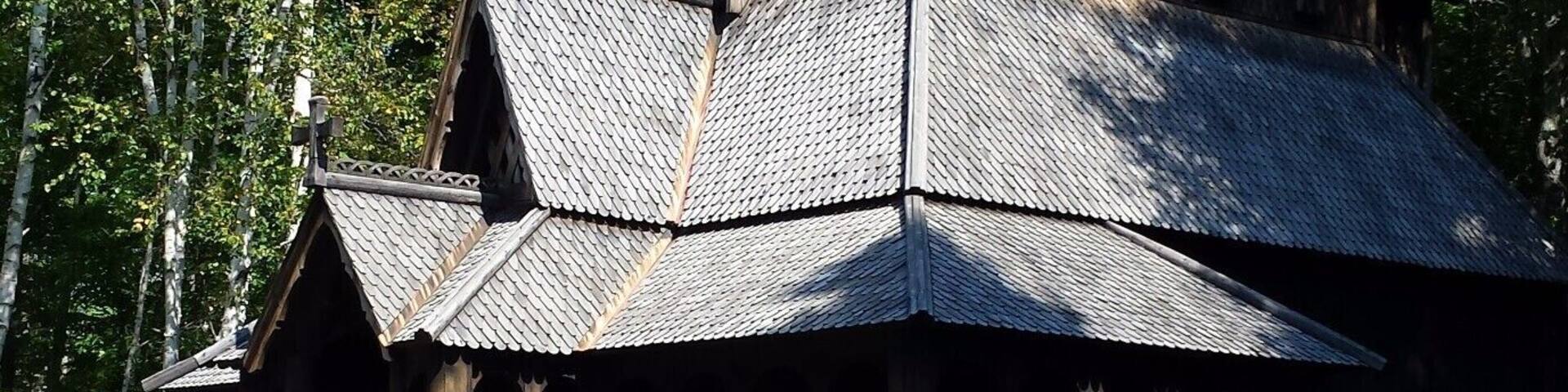 Stavkirke Was Modeled After Style Of Church Once Common In Middle Ages. This wooden church is found in the woods of Washington island, Wisconsin