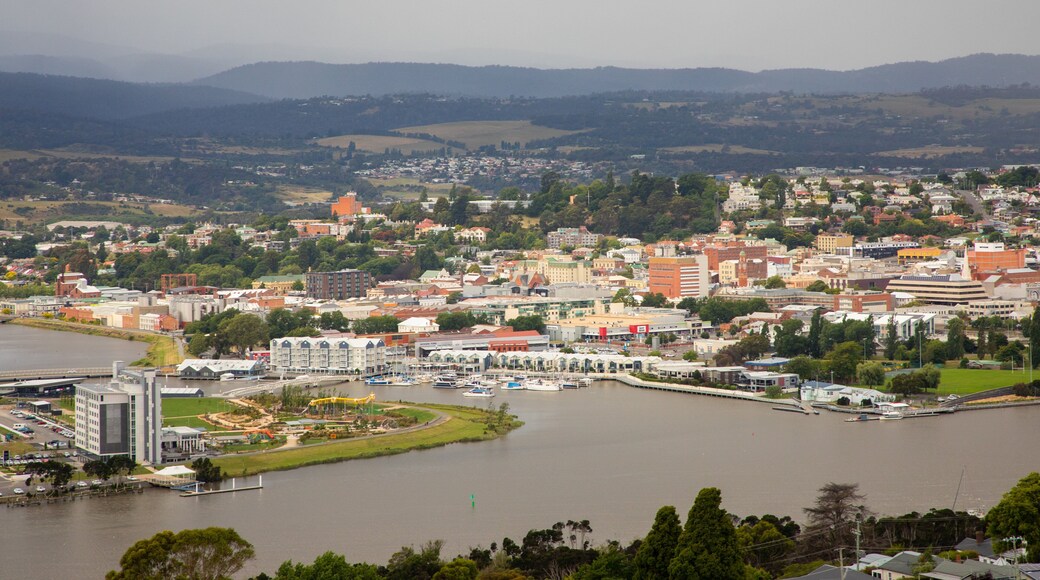 Trevallyn which includes landscape views, a river or creek and a city