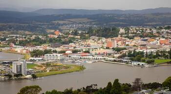 Trevallyn which includes landscape views, a river or creek and a city