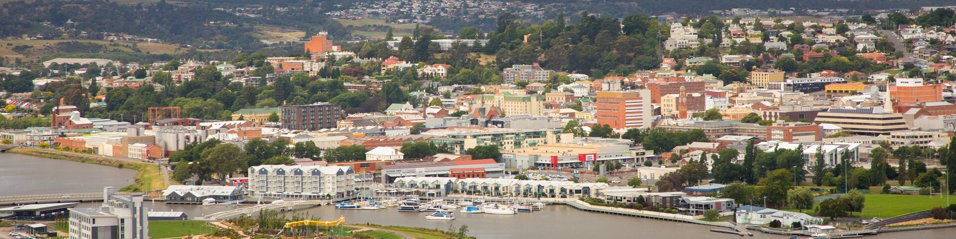 Trevallyn which includes landscape views, a river or creek and a city