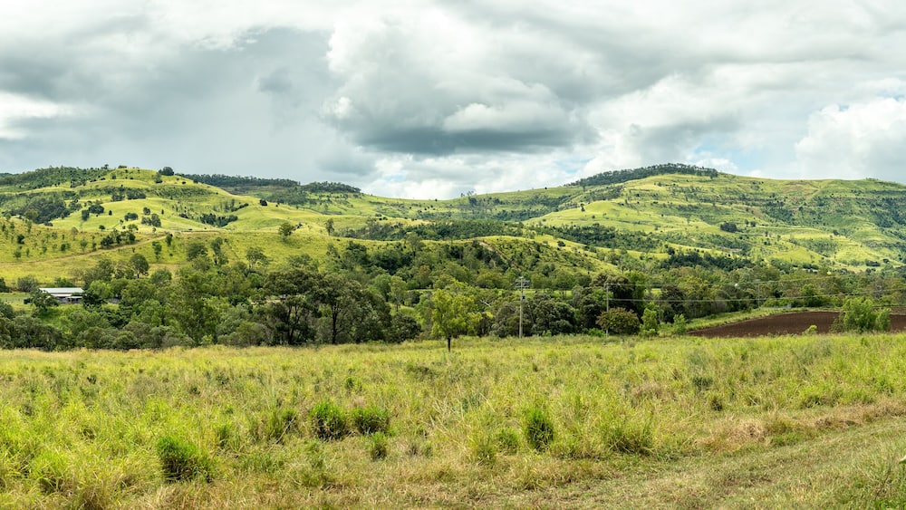 Picturesque landscape along the Gutton Clifton Rd, Queensland, Australia