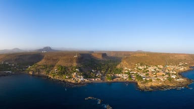 Aerial panoramic view Cidade Velha city in Santiago - Cape Verde - Cabo Verde