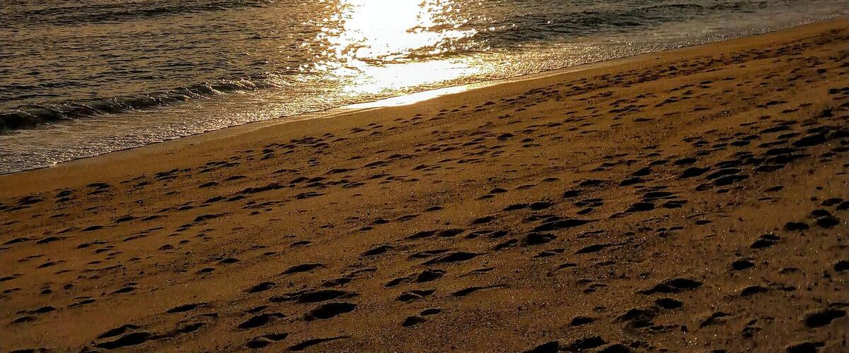 Just before Sunset at Carlyon Bay Cornwall in mid December giving Great contrast of colours as the sun slowly slips away