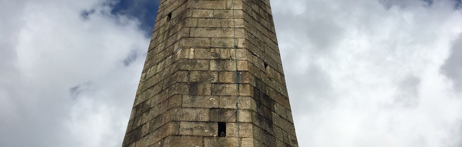 The monument on top of Carn Brea