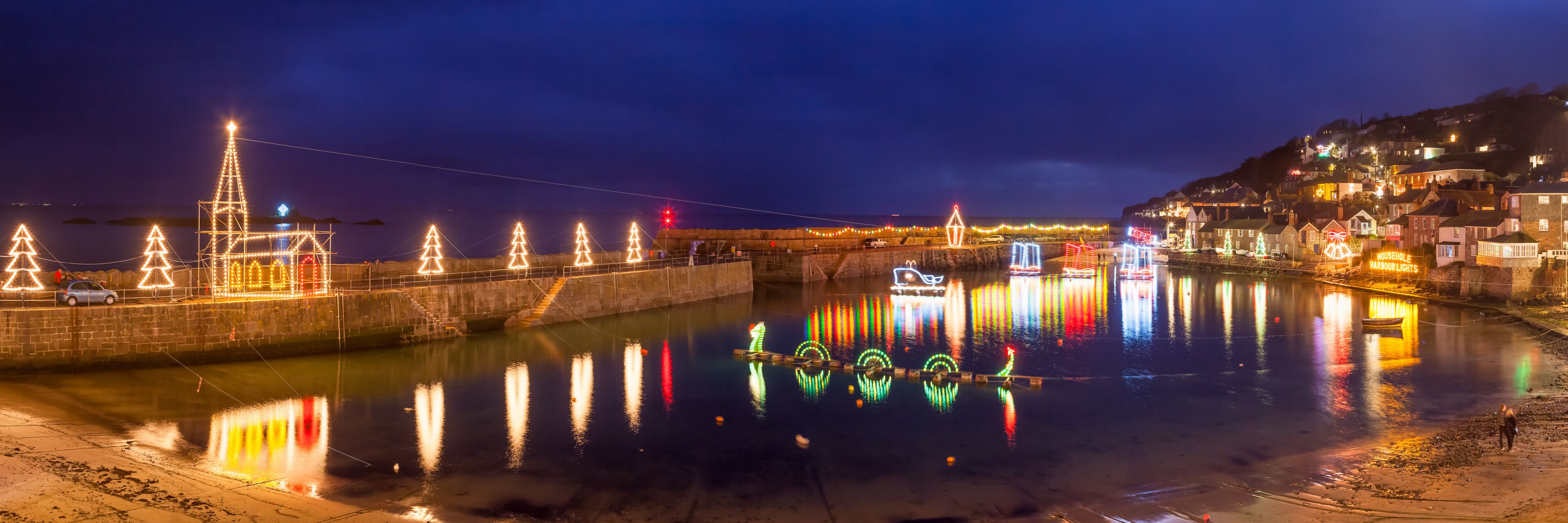 Mousehole Christmas Lights Cornwall