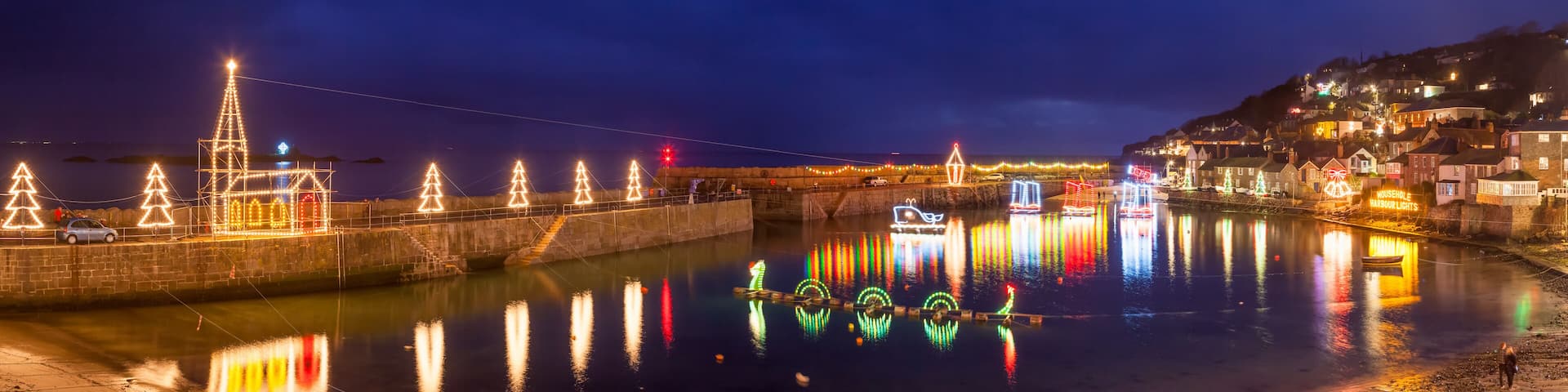 Mousehole Christmas Lights Cornwall