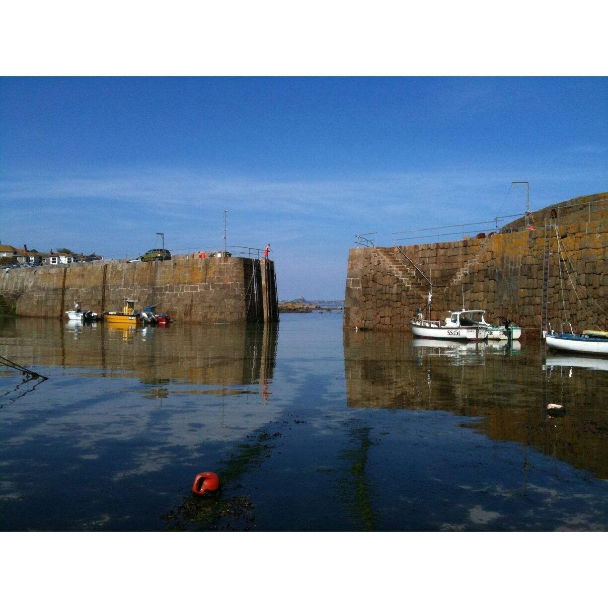 Another gem from Mousehole harbour. If you zoom in and squint and use your imagination you can see St. Michael's Mount across the bay. 