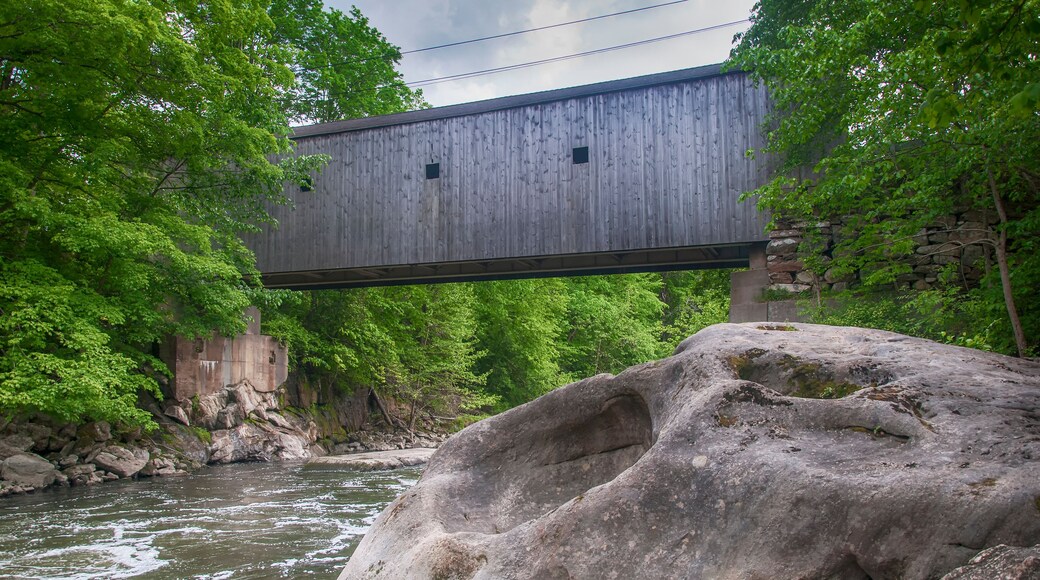 the landmark bulls bridge covered bridge in new england