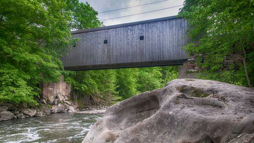 the landmark bulls bridge covered bridge in new england