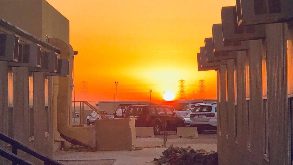 The beauty of this sunrise is what amazed me during my deployment in Qatar and what I always look forward every morning.