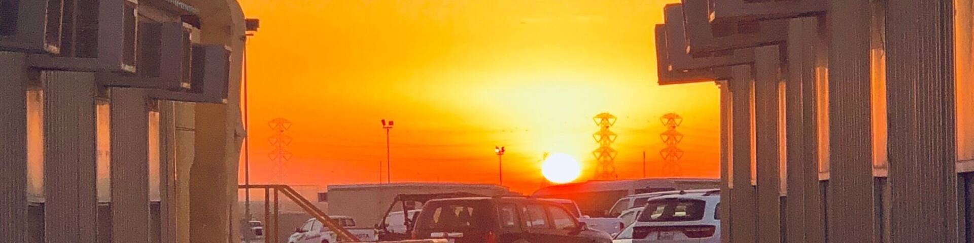 The beauty of this sunrise is what amazed me during my deployment in Qatar and what I always look forward every morning.