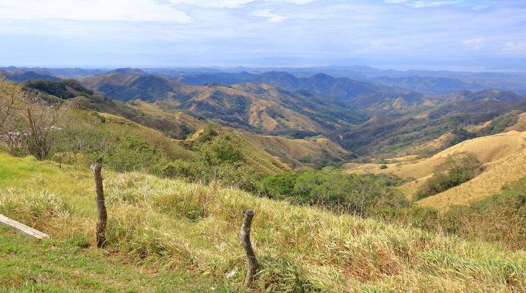 beautiful scenery from the road between Monteverde and Limonal, view over the mountains to the Sea in Costa Rica