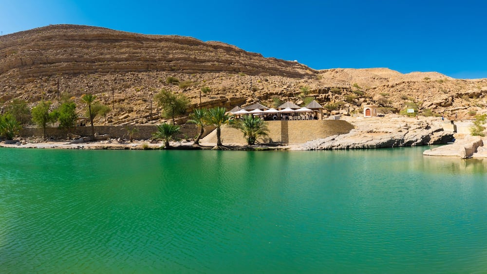Sultanat Oman, Sharqiya Region, Muqal, Wadi Bani Khalid, Süsswassersee