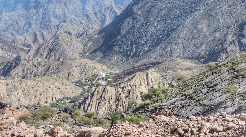 A stunning view from the off road to the snake gorge in mounts Hajar. Very tricky drive but worthwhile