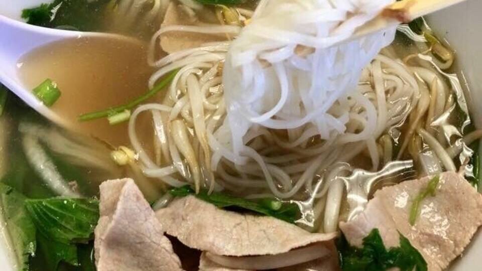 One of my comfort food when not feeling well... a hot soup with veggies and a drop of lemon in it... Pho with special combo of beefs. The place is very accessible, Pho Five-O in Waimalu (Hawaii). #GoodEats photo contest