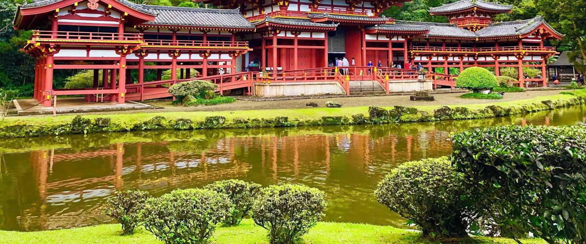 Secluded far from the roads view is a hidden temple.