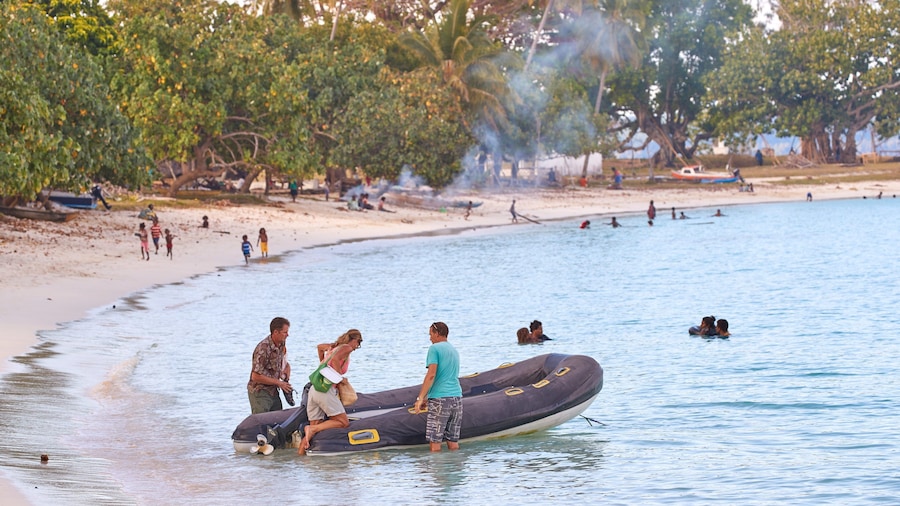 Port Olry showing boating, general coastal views and a beach