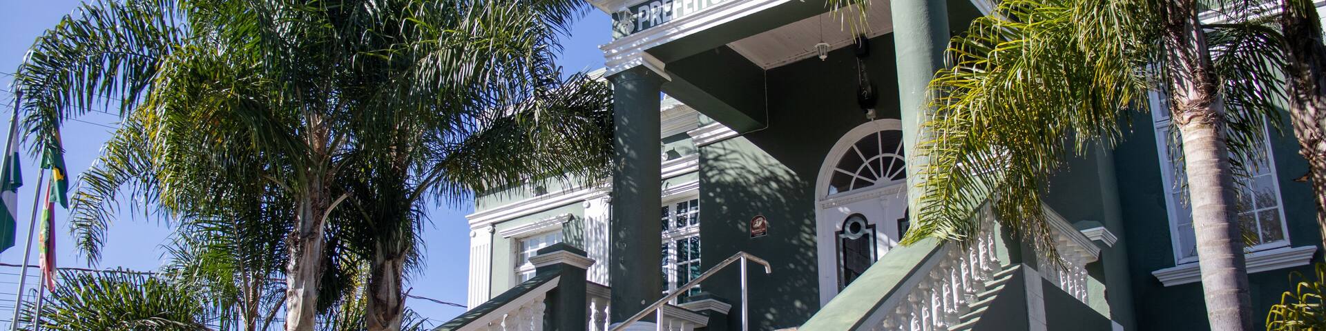 Historic public building of the city hall of Campo Alegre, SC, Santa Catarina Brazil Brasil