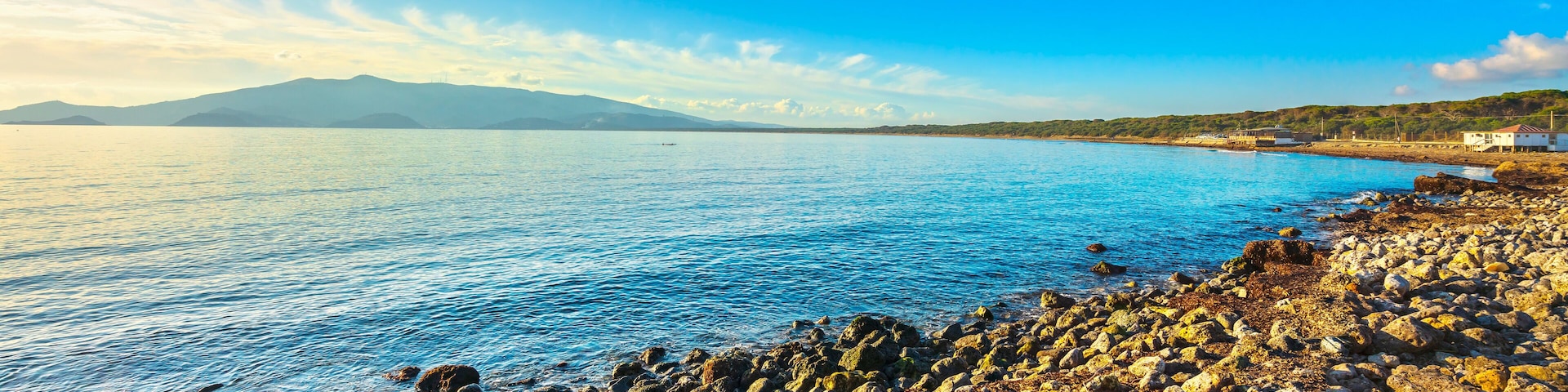 Ansedonia bay beach in Argentario, Tuscany, Italy