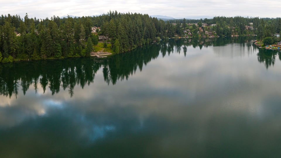 Lake Wilderness - Maple Valley Washington Panoramic Aerial Photo
