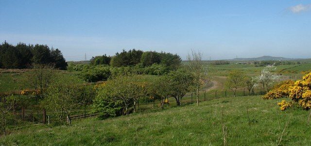 Disused railway link to the former Shell oil terminal at Rhosgoch