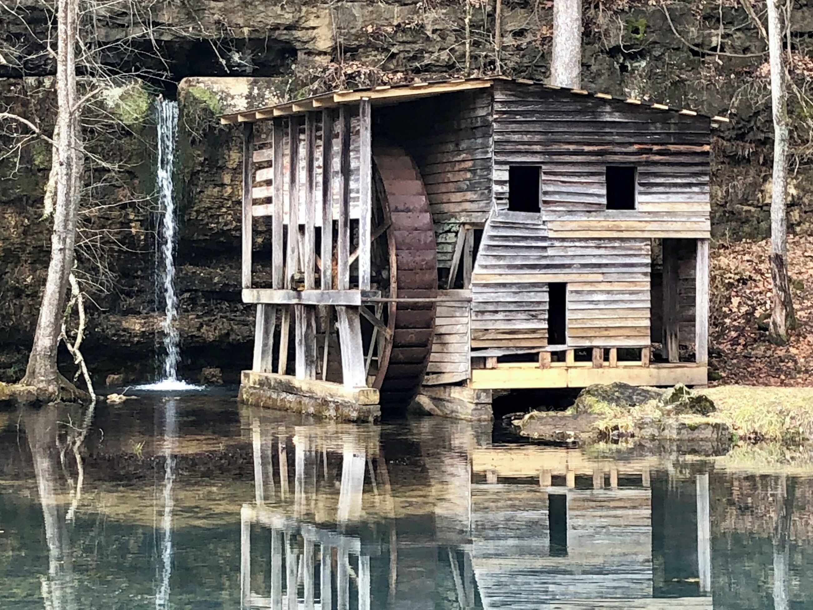 Falling Springs Mill near Winona, Missouri. You will pass a beautiful little cemetery just before getting there