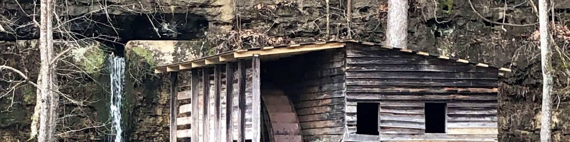 Falling Springs Mill near Winona, Missouri. You will pass a beautiful little cemetery just before getting there