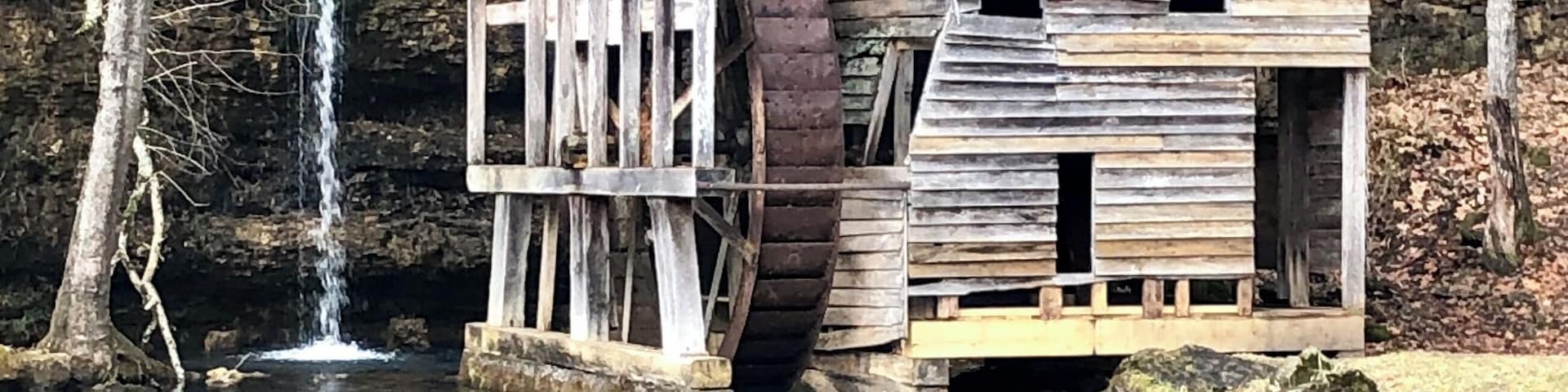 Falling Springs Mill near Winona, Missouri. You will pass a beautiful little cemetery just before getting there