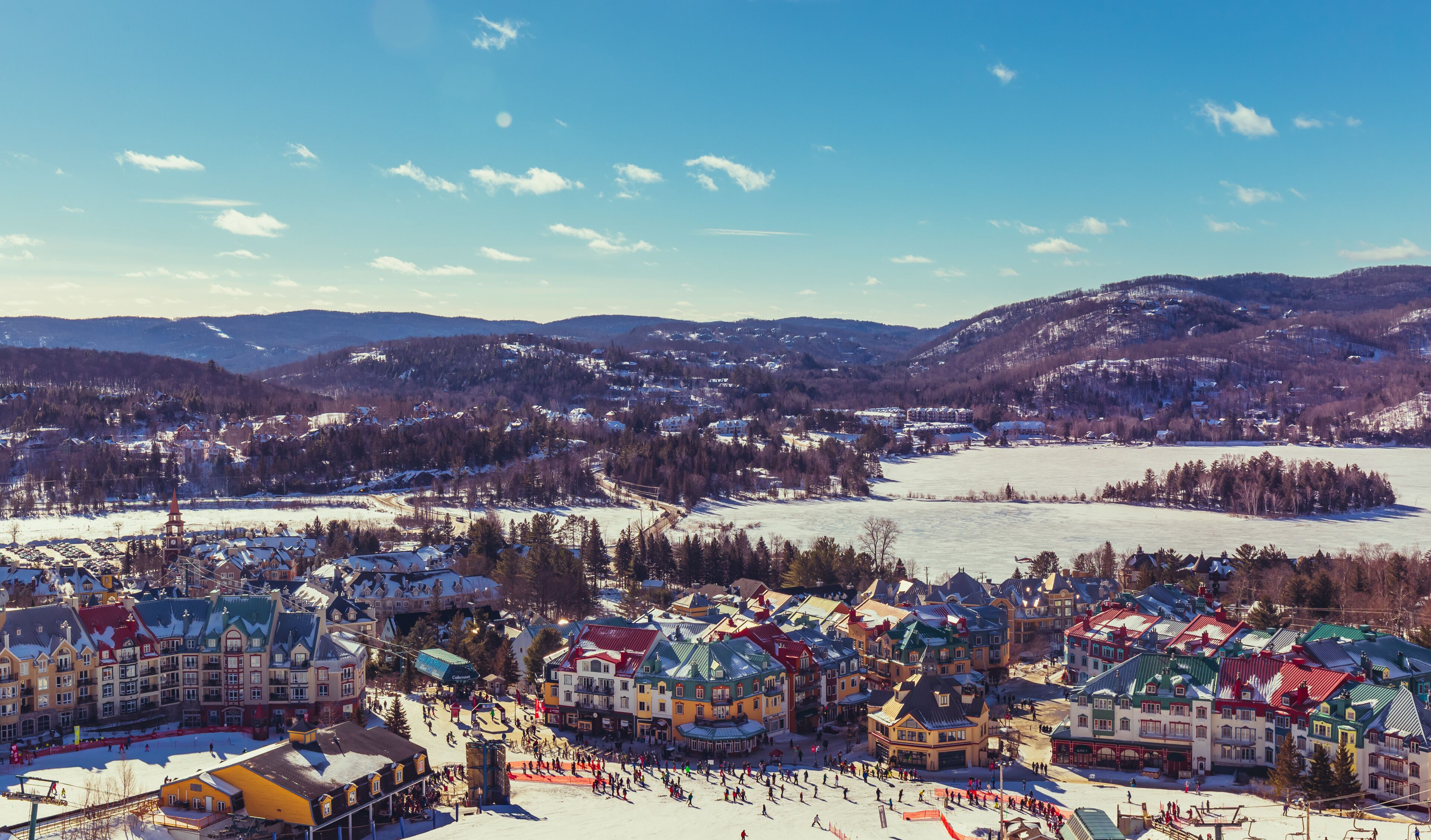 Mont-Tremblant, Quebec / Canada - February 10, 2019 - World Famous Ski Resort and Village