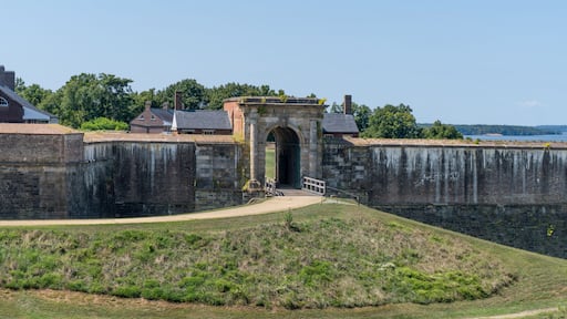 Fort Washington Park, in Fort Washington, Maryland. Historic defensive fort protecting Washington D.C., overlooking Potomac River. National Park Service, National Capital Parks-East. Gatehouse.