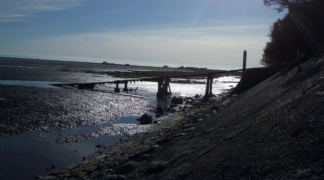 Slipway At Rampside. This private slipway leads to the sea at high-tide from a Private Garden near the Rampside Roundabout
