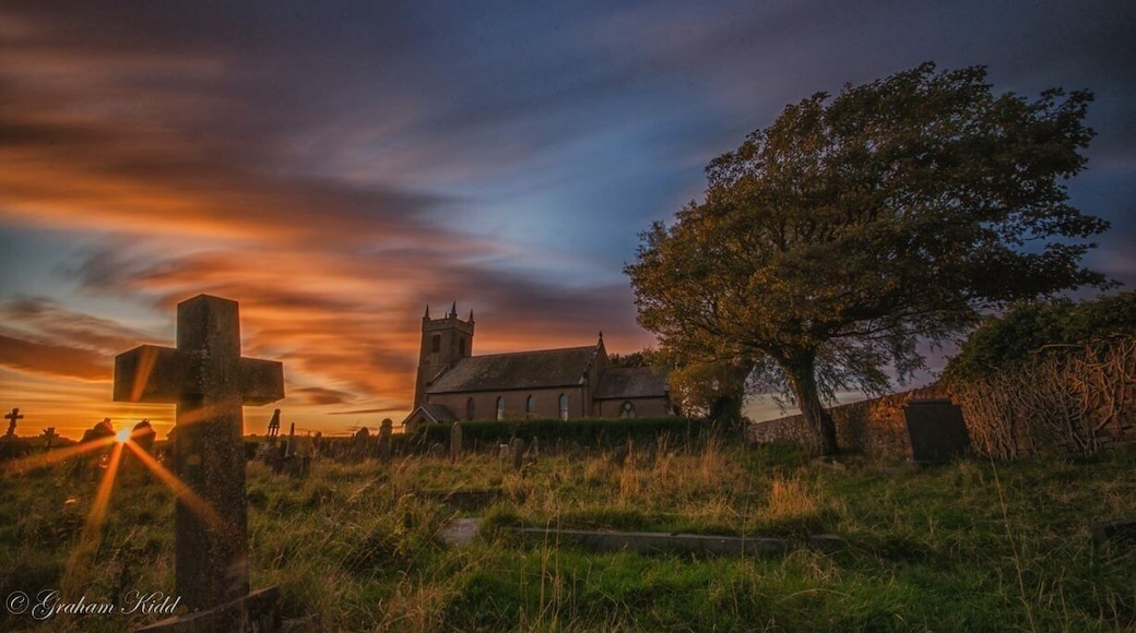 Sunset long exposure at St Michaels' church in Cumbria