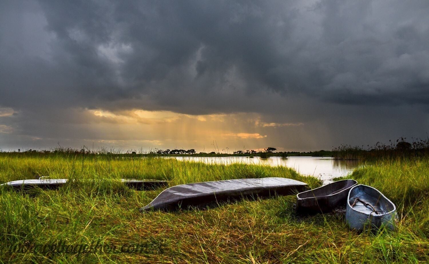 The Okavango Delta is one of a very few large inland delta systems without an outlet to the sea, and in June 2014 Botswana’s Okavango Delta became the 1000th site inscribed on the World Heritage List. 
Even on a rainy day it’s such a beautiful place!