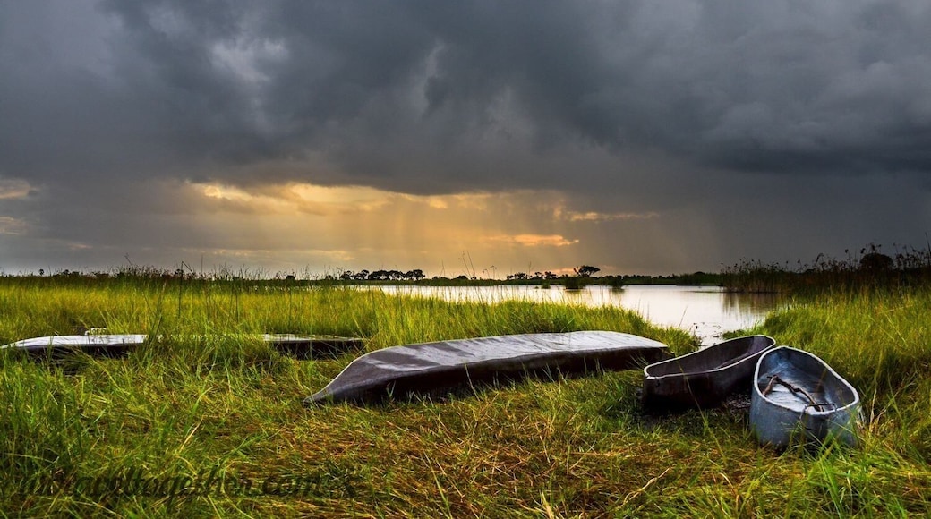 The Okavango Delta is one of a very few large inland delta systems without an outlet to the sea, and in June 2014 Botswana’s Okavango Delta became the 1000th site inscribed on the World Heritage List.
Even on a rainy day it’s such a beautiful place!