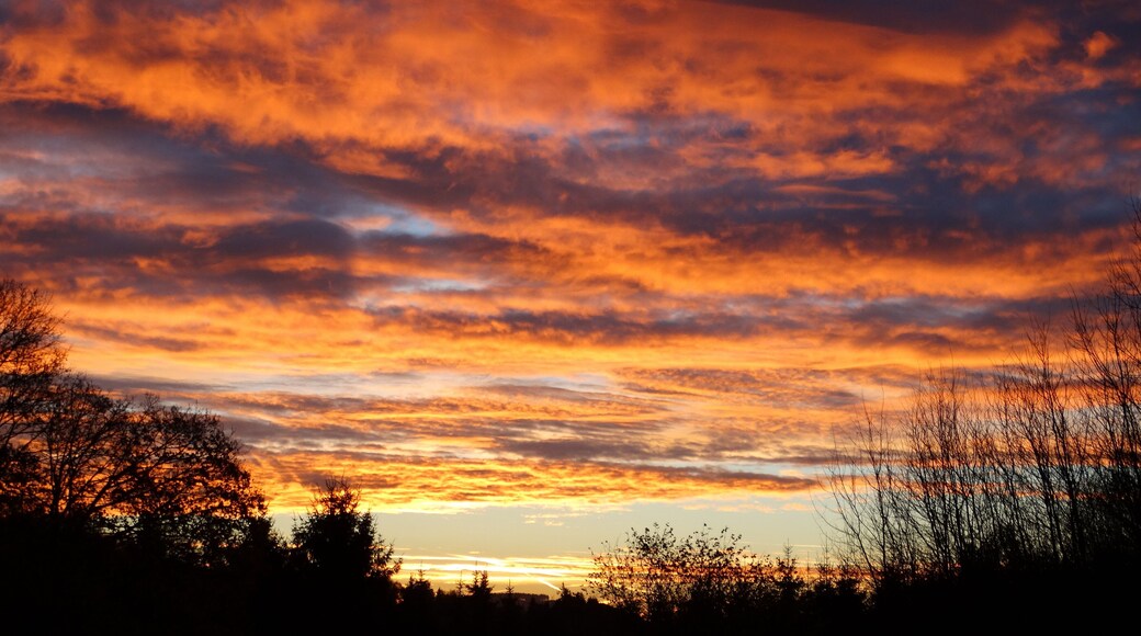 A Red Sky in Winter over the Sauerland (Neuenrade)