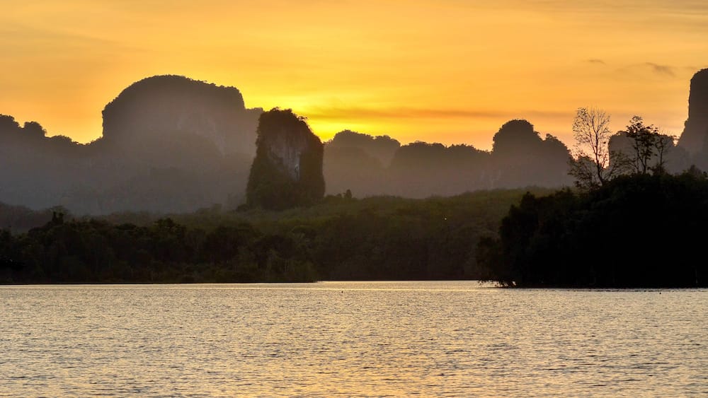 Beautiful view of Tha Sala Lake in a morning