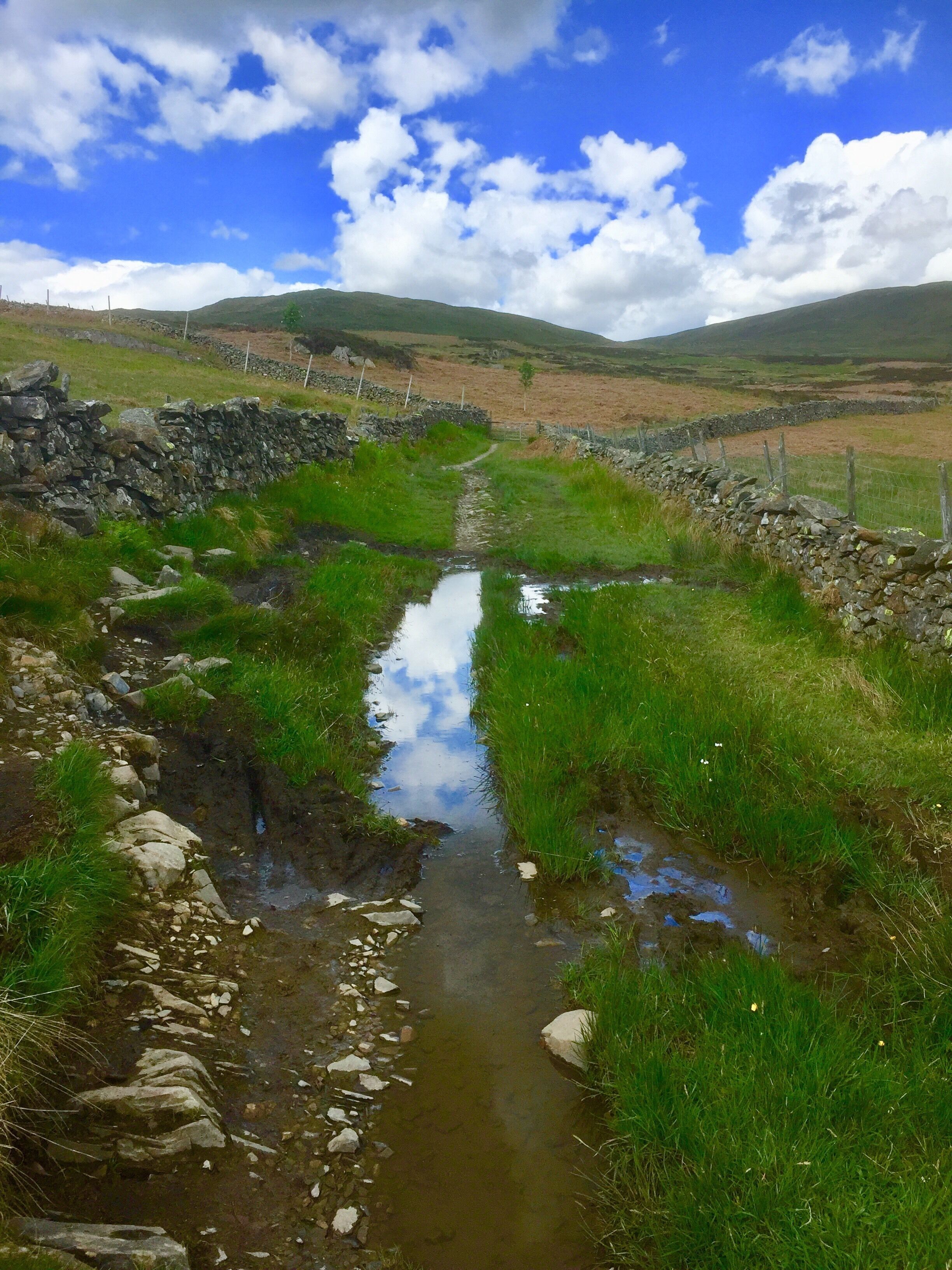On the track to Kentmere Hall