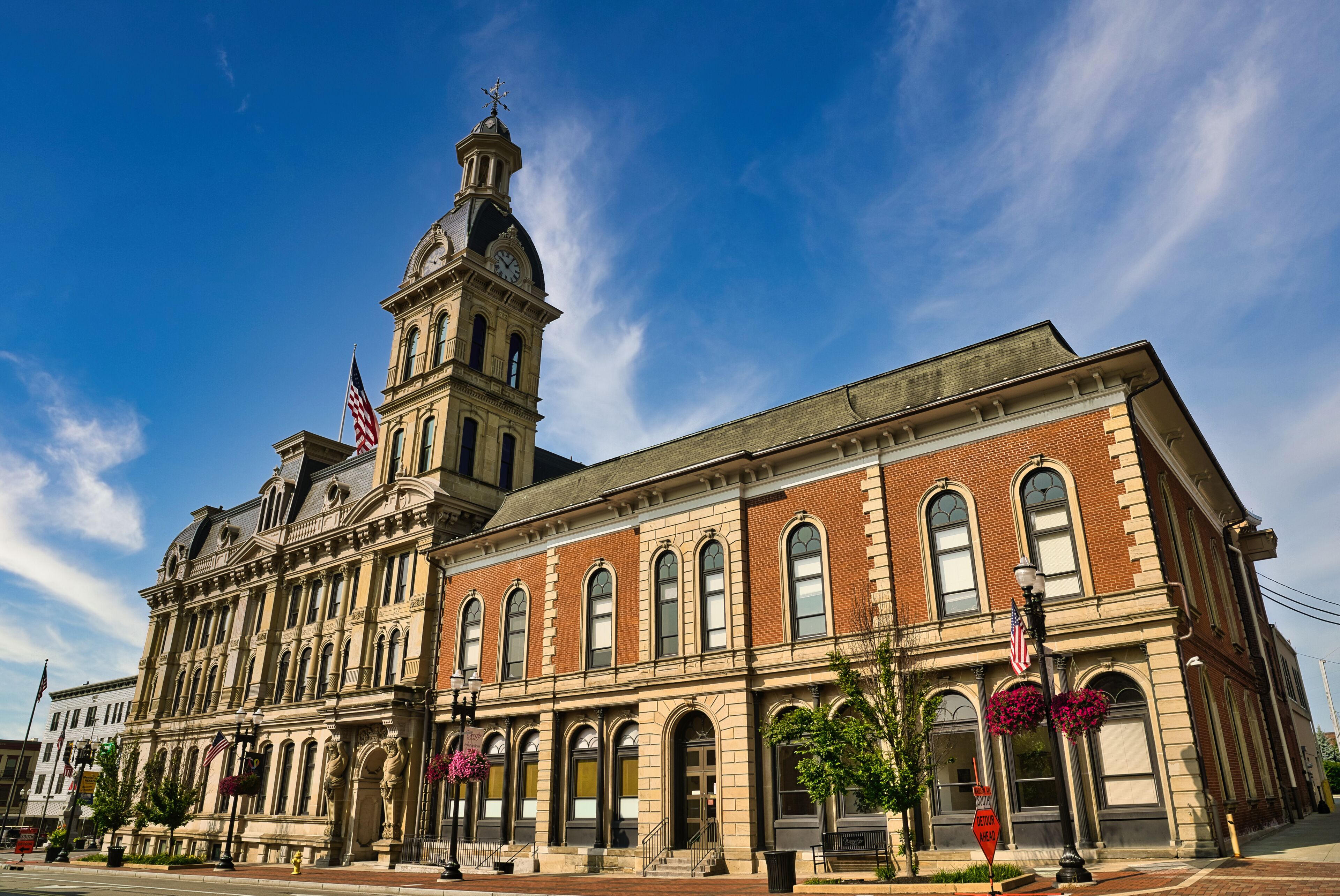 The Wayne County Courthouse in Wooster, Ohio. USA 2025