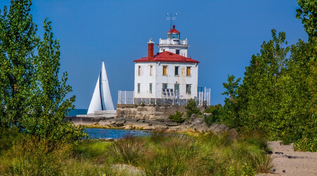 Fairport Harbor Light and Sailboat