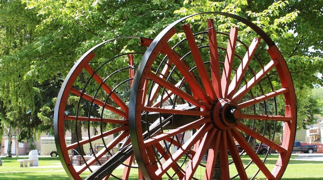 located outside the court house