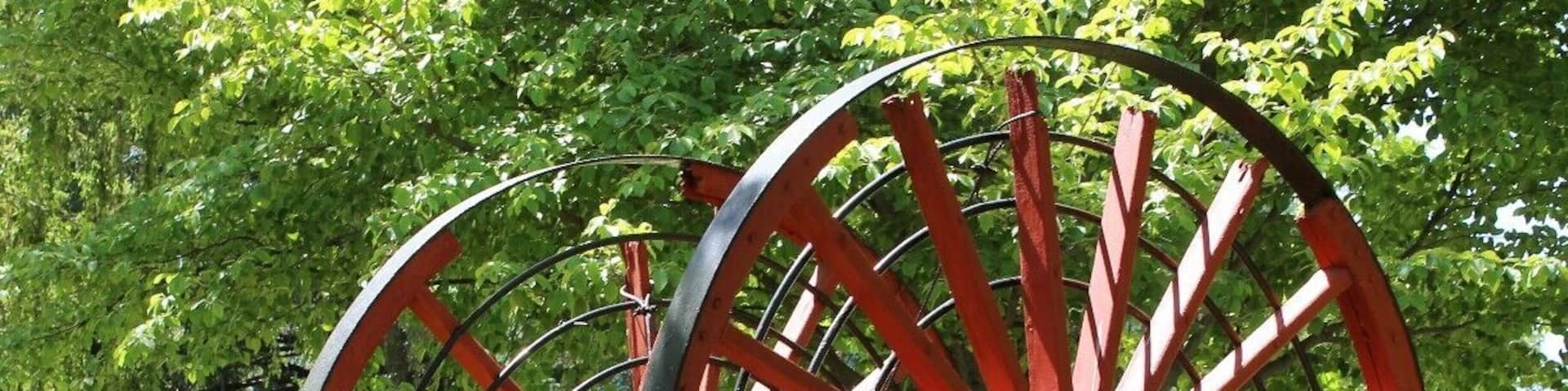 located outside the court house