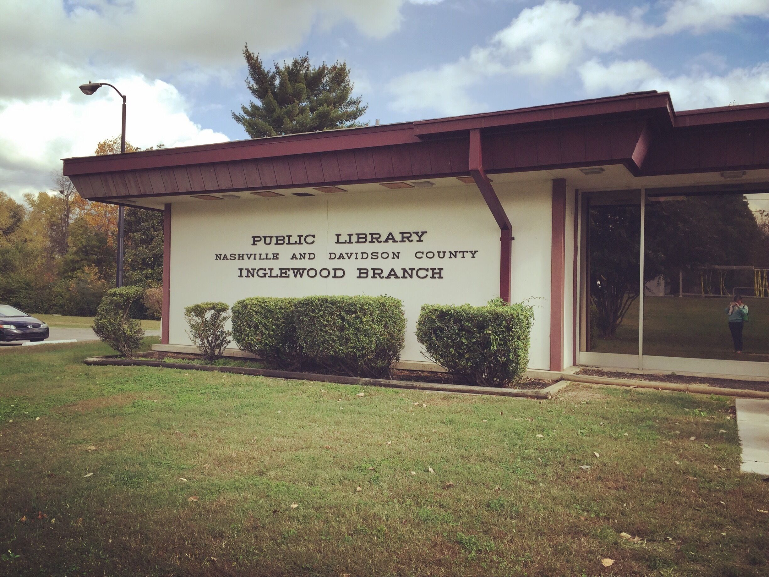 Wonderful retro fonts on the Inglewood branch of the Nashville Public Library. #typography